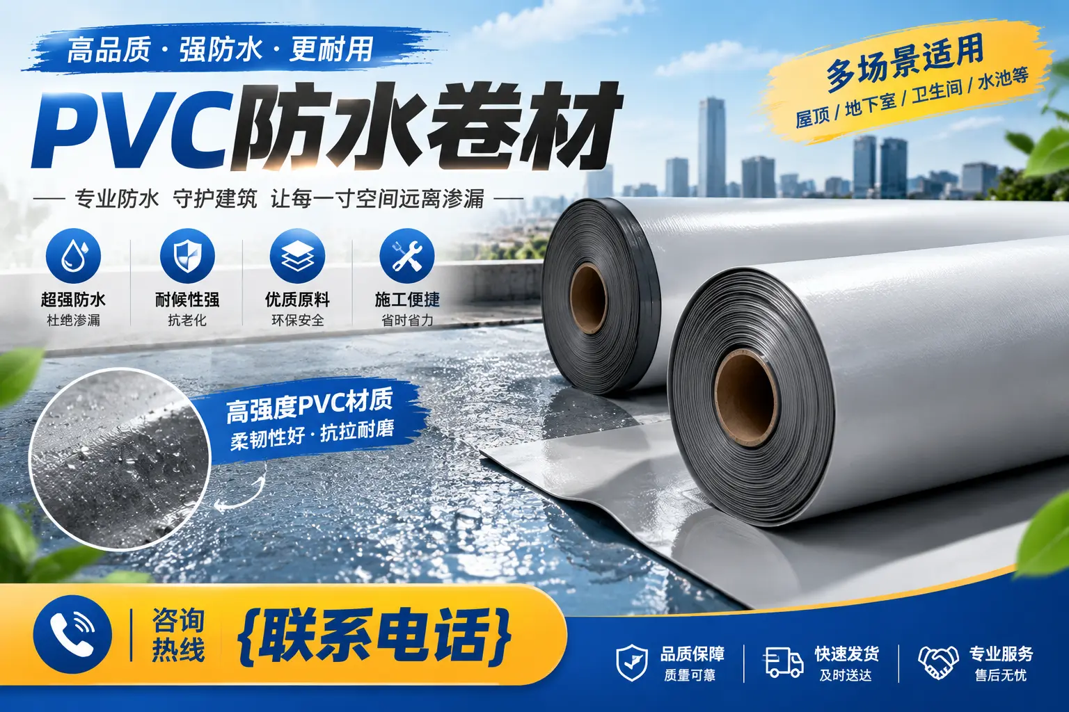 pvc防水卷材在保定的行业应用前景分析